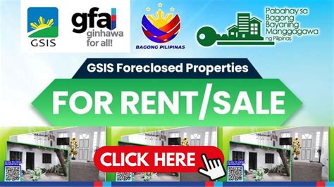 GSIS sells foreclosed housing units by offering low interest.